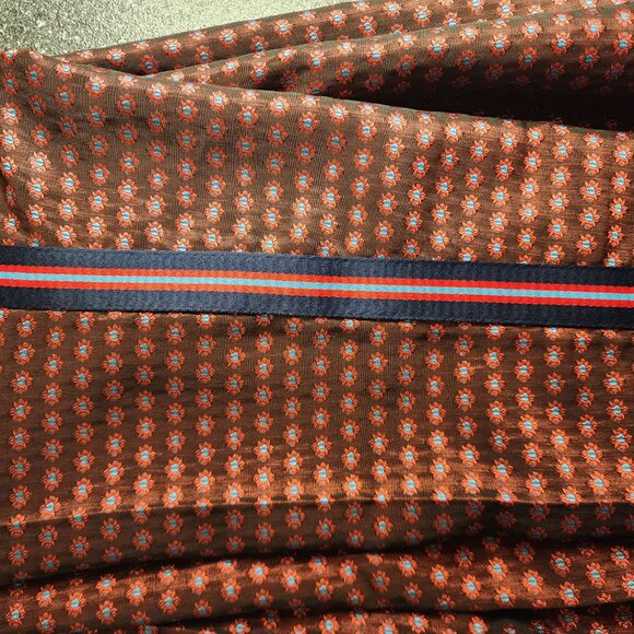 Zara Basic Pants Pleat Women Flower Size Small Maroon Side Stripe Women - Picture 10 of 10